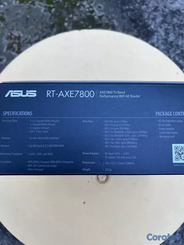 computadoras y laptops - Router/Repetidor Asus RT-AXE7800 Tri Band WiFi 6E 4