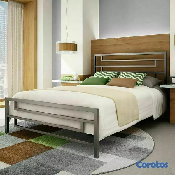 muebles y colchones - base de cama en hierro  8