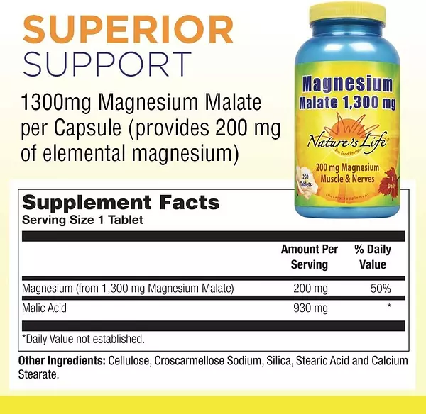 Salud y Equipamiento Médico - Magnesio Malato 250tab Nature 2