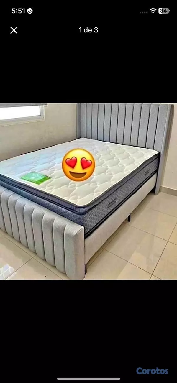 muebles y colchones - un especial de cama tapizada en un súper precio 🧸😍⏰ 18