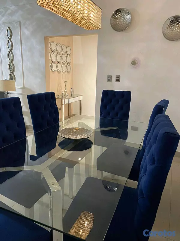 muebles y colchones - De oportunidad juego de comedor elegante de 6 sillas  2