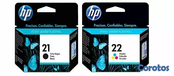 impresoras y scanners - ESPECIAL CARTUCHO HP TOTALMENTE ORIGINALES  21NEGRO  Y 22 A COLOR 1360/1460/156