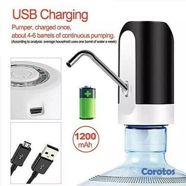 accesorios para electronica - Dispensador de agua recargable, extrae agua del botellon de manera automatica 2