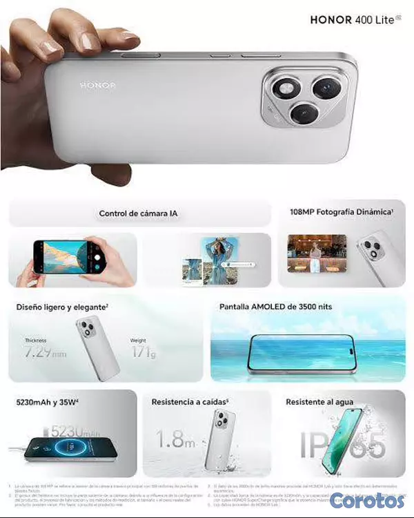 celulares y tabletas - HONOR 400 LITE NIEVO SELLADO 3