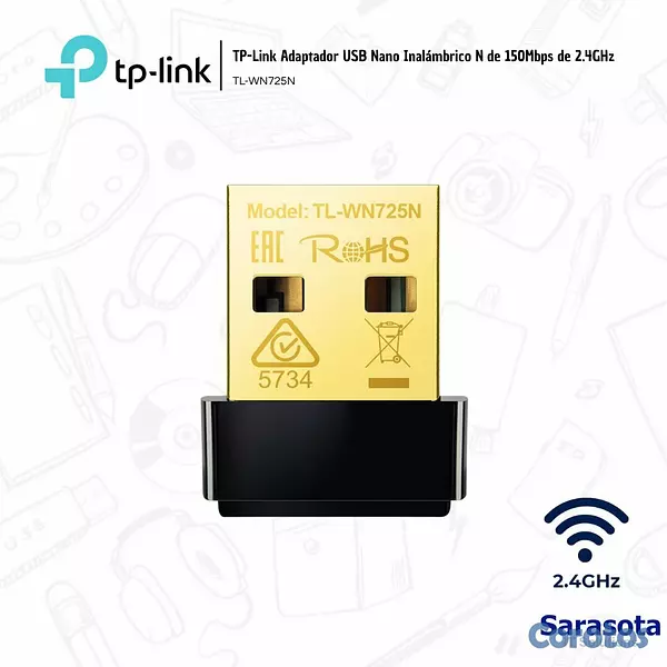 accesorios para electronica - TP-Link Adaptador WIFI USB WN725N 2