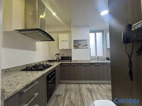 apartamentos - vendo amueblado Serrallés piso 7 una habitación 1.5 baños dos parqueos balcón  5