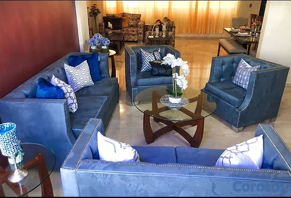 muebles y colchones - Juego de muebles y mesas 7 piesas 7