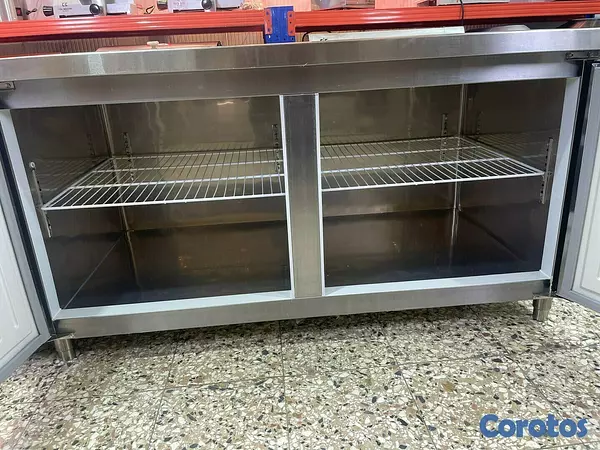 equipos profesionales - Mesa de trabajo para cocina con refrigerador 7