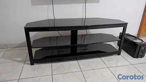 muebles y colchones - MESA de TV (Marca OmniMount) Cristal Templado 9