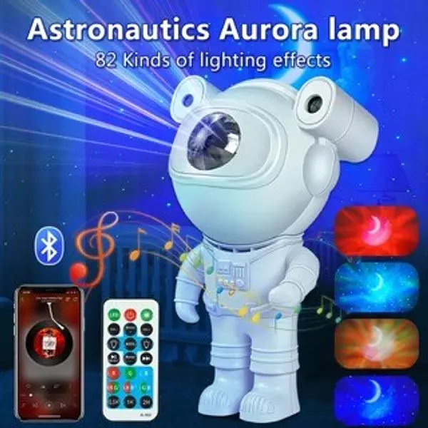 juguetes - Proyector astronauta decorativo + bocina + control. galaxia 5