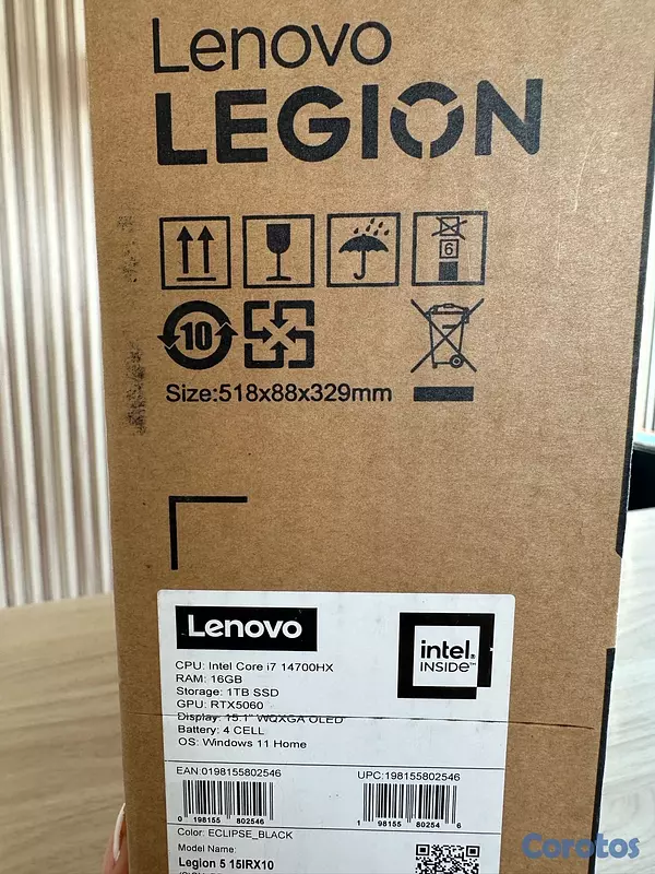 computadoras y laptops - LENOVO LEGION 5 15.1" OLED 165Hz i7-14700HX 16GB RAM 1TB SSD RTX-5060 8GB 2