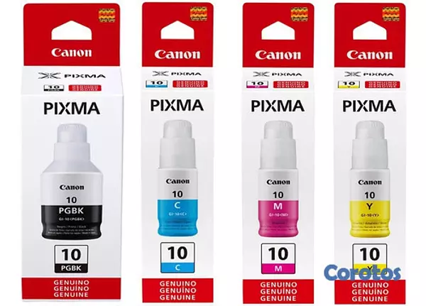 impresoras y scanners - BOTELLA DE TINTA CANON GI-10  ORIGINALES  1