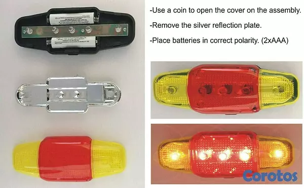 bicicletas y accesorios - Luces delantera y trasera con direccionales para bicicleta  3