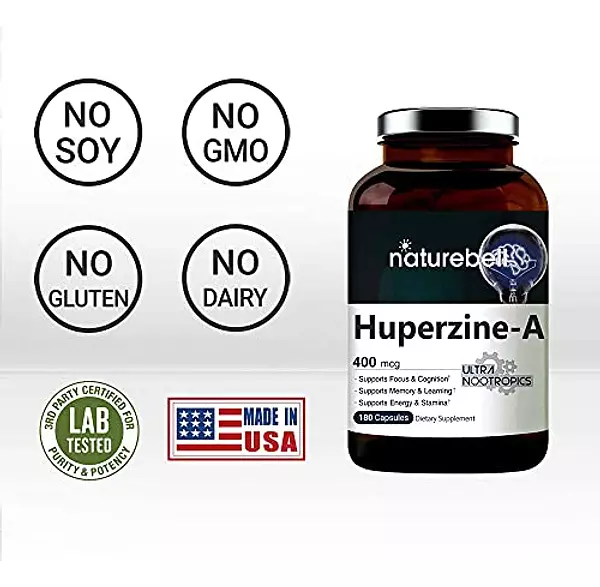 Salud y Equipamiento Médico - Huperzina A 400mcg Por Porcion, 240 Capsulas 5