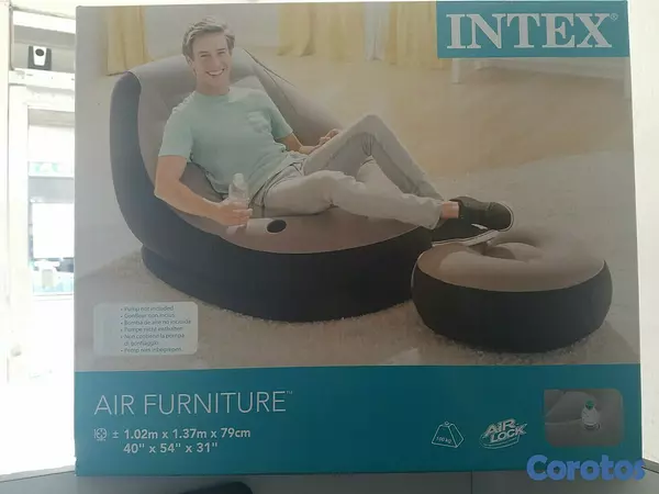 muebles y colchones - Sillon + reposapiés inflable INTEX  3