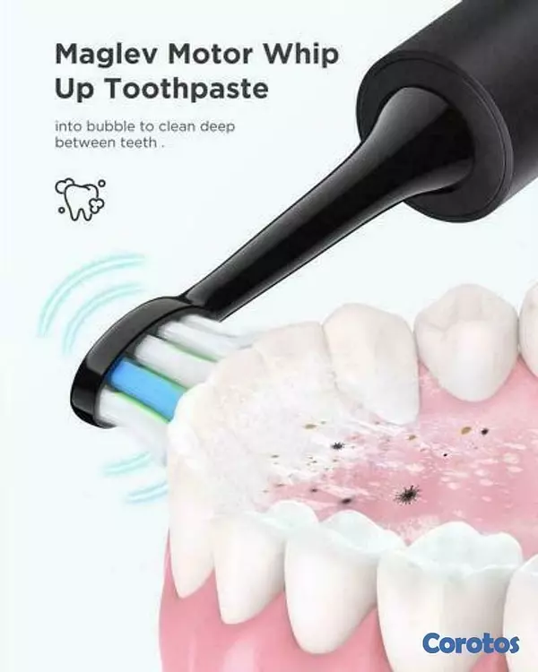 salud y belleza - Cepillo de dientes eléctrico ultrasónico P11 con 8 cabezales y estuche viaje 7