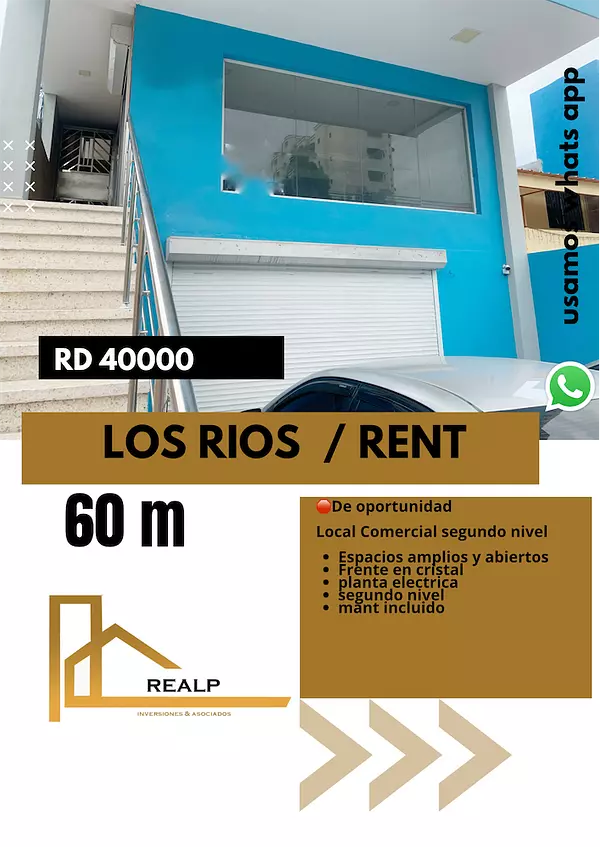 oficinas y locales comerciales - Local en segundo nivel ríos 1