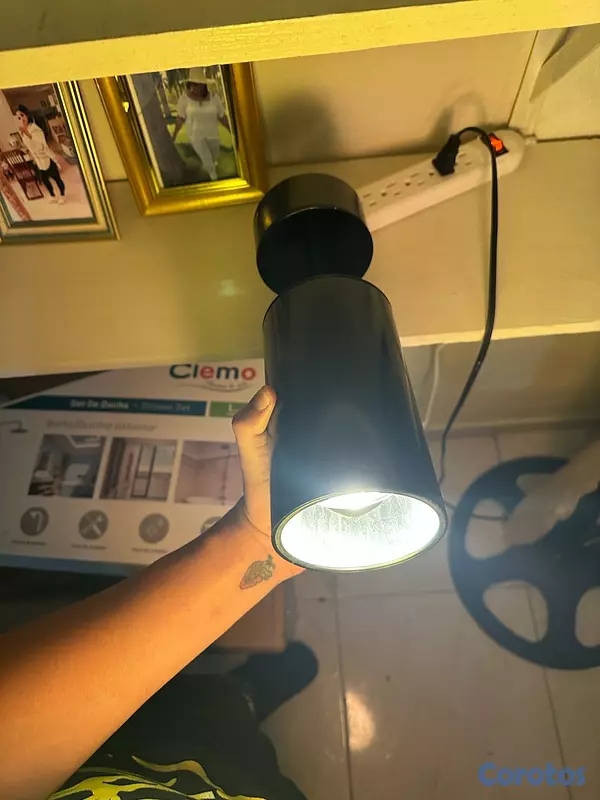 electrodomesticos - lámpara para exteriors en aluminum 65 w color negro  3