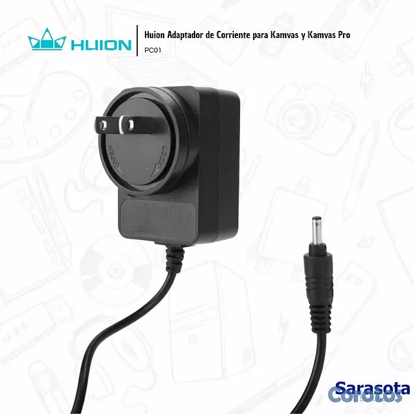 accesorios para electronica - Huion Adaptador de Corriente para Kamvas PC01 2
