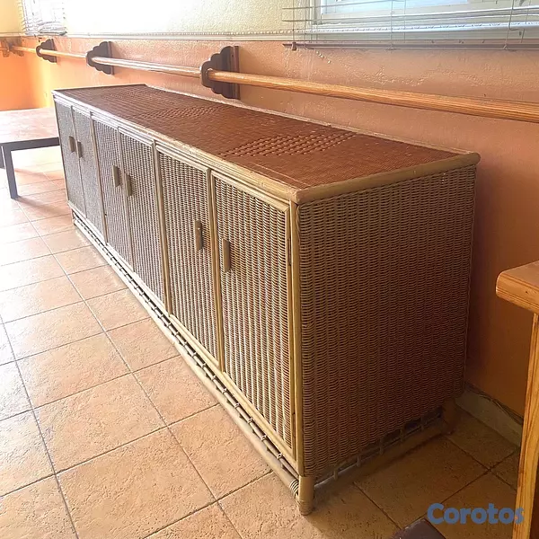 muebles y colchones - Mueble estante en mimbre 4