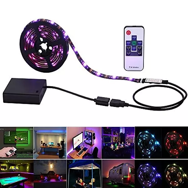 accesorios para electronica - Tira Led Luz led decoración ultrabrillante flexible colorida tiktok con control 4
