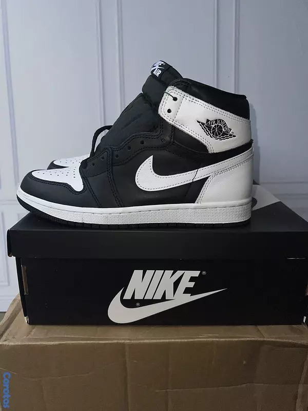 zapatos para hombre - AIR JORDAN 1 HIGH BLACK AND WHITE Size 8  2