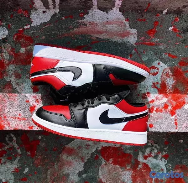 zapatos unisex - Tenis Teni Nike Air Jordan Retro 1 Low Bred Toe Original Originales Sneaker 👺 8
