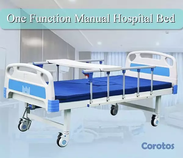 Salud y Equipamiento Médico - Cama hospitalaria ajustable con ruedas y barandill 4