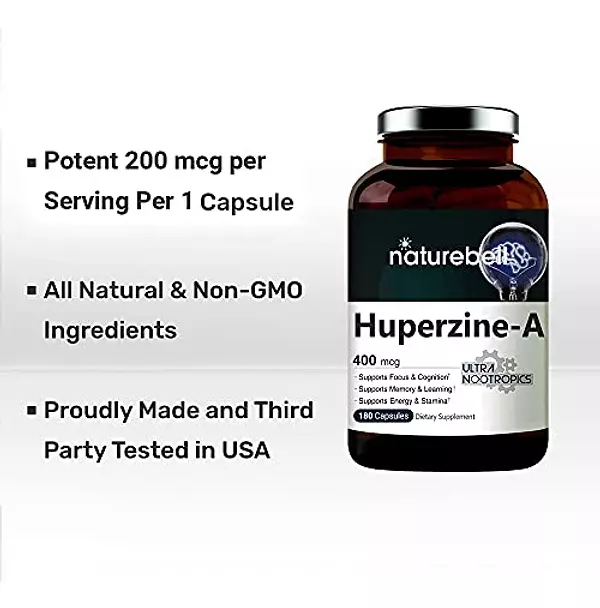 Salud y Equipamiento Médico - Huperzina A 400mcg Por Porcion, 240 Capsulas 6