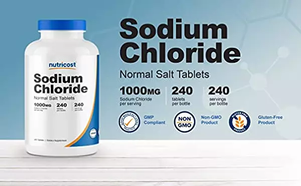 Salud y Equipamiento Médico - Cloruro De Sodio Nutricost 1000mg 240 Cap Nutricost 2