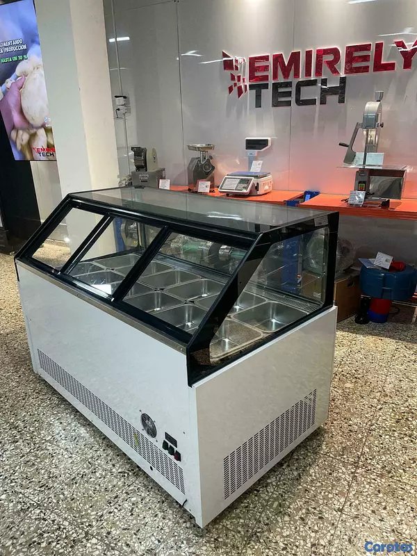 equipos profesionales - Vitrina fria freezer exhibidor para helado duro 4