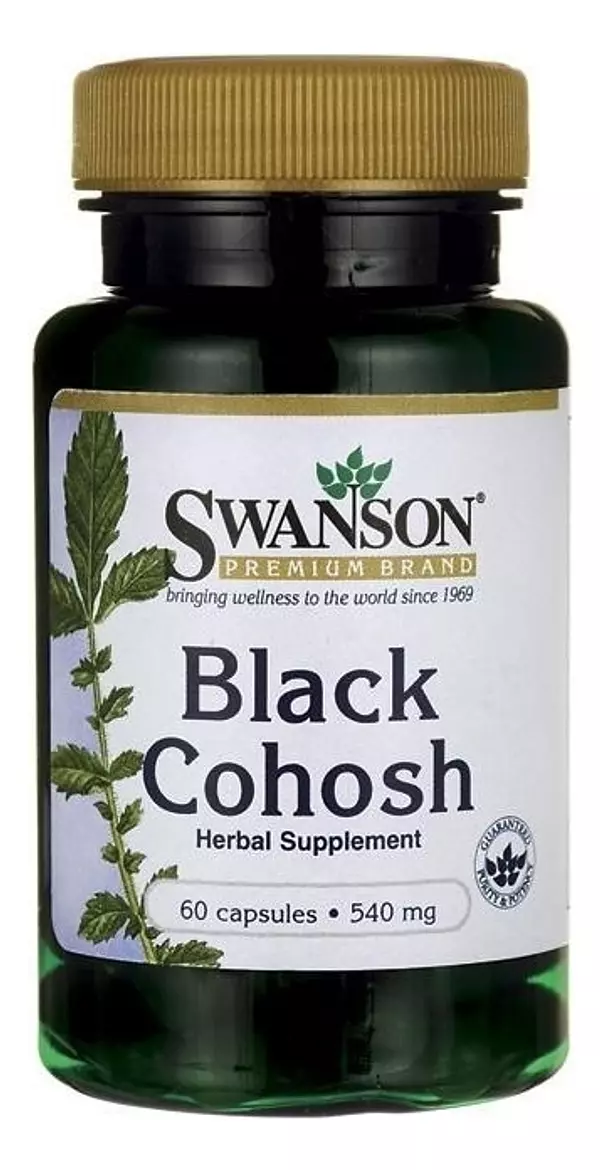 Salud y Equipamiento Médico - Hierba Negra  Black Cohosh 540mg 60 Cápsulas Swanson 2