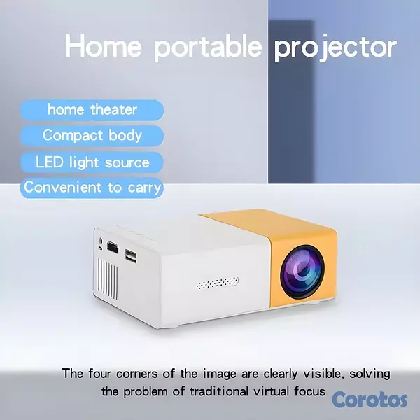 otros electronicos - ✅ Mini Proyector LED Portátil USB HDMI y AV – Idea 3