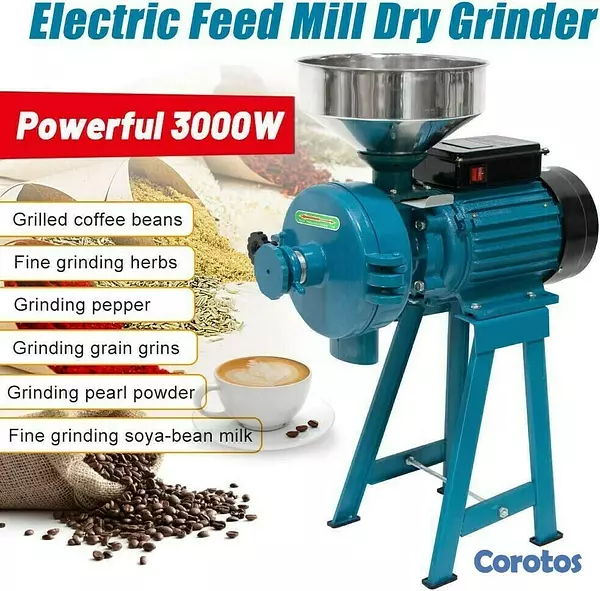 equipos profesionales - Molino moledora de granos alimenticios cereales harina trituradora electrica 5