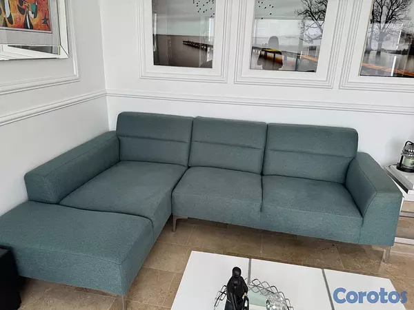 muebles y colchones - Vendo Sofá en L de tres puestos  4