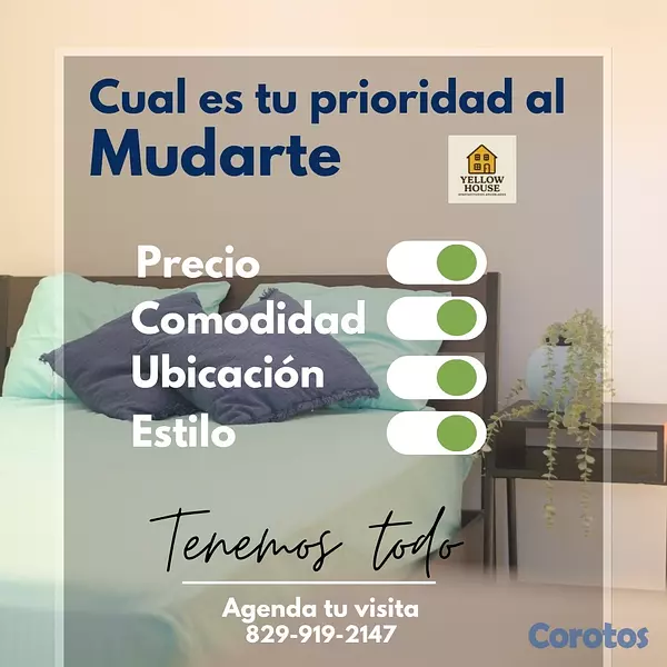 apartamentos - Hermoso apartamento de 3 habitaciones totalmente a 14