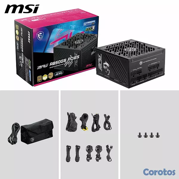 computadoras y laptops - MSI MPG A850GS PCIE5 80 plus gold 2