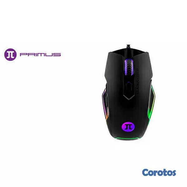computadoras y laptops - MOUSE PRIMUS PMO-301, GAMING GLADIUS 16000P, OPTICO USB, 6 BOTONES,  2