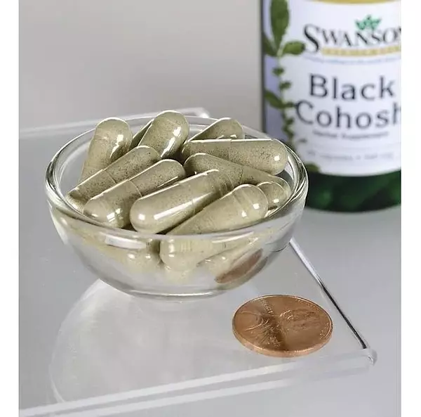 Salud y Equipamiento Médico - Hierba Negra  Black Cohosh 540mg 60 Cápsulas Swanson 3