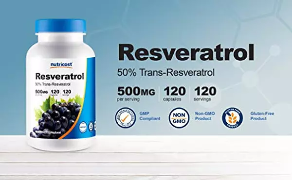 Salud y Equipamiento Médico - Resveratrol 0.017 Onzas; 120 Capsulas 4
