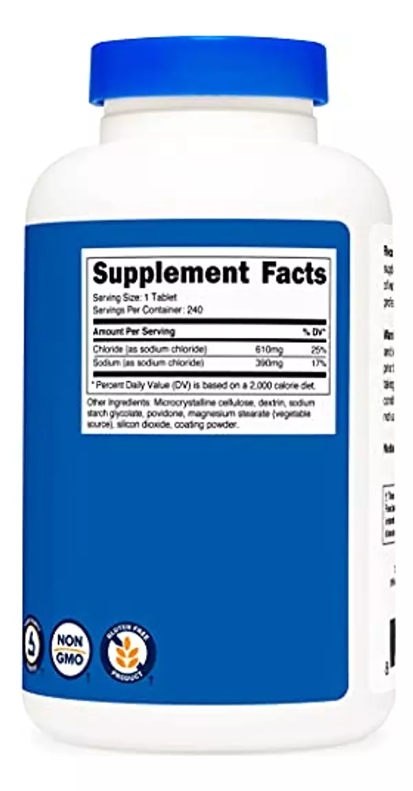 Salud y Equipamiento Médico - Cloruro De Sodio Nutricost 1000mg 240 Cap Nutricost 5