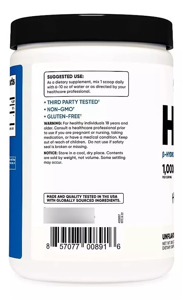 Salud y Equipamiento Médico - Nutricost Hmb Polvo - 1000 Mg 4