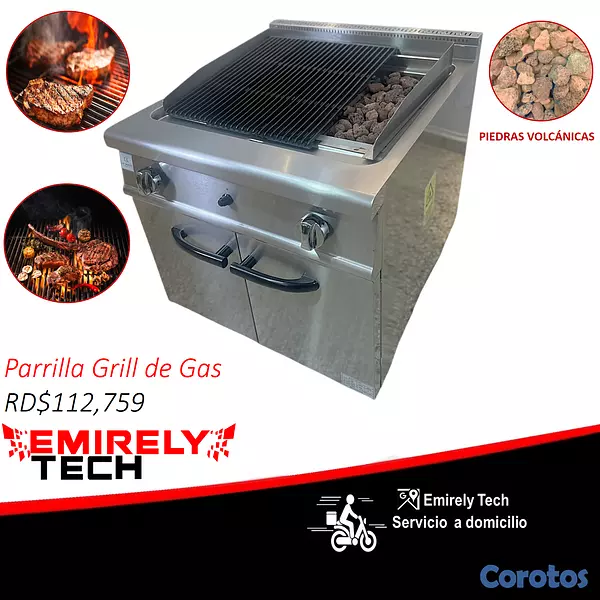 equipos profesionales - Estufa parrilla grill de gas parrillada carnes 1