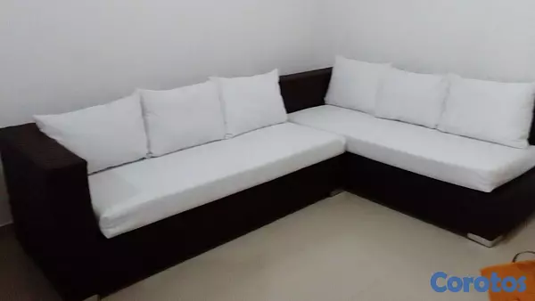 muebles y colchones - Mueble Rattan Forma L 2 Asientos Super Expecial Nuevo.
20% descuento.
 9
