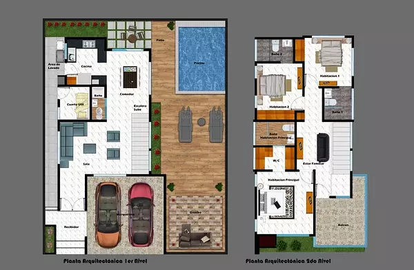 casas - Proyecto de Villas, Cerrado, con piscina y normales (Prestige) 4