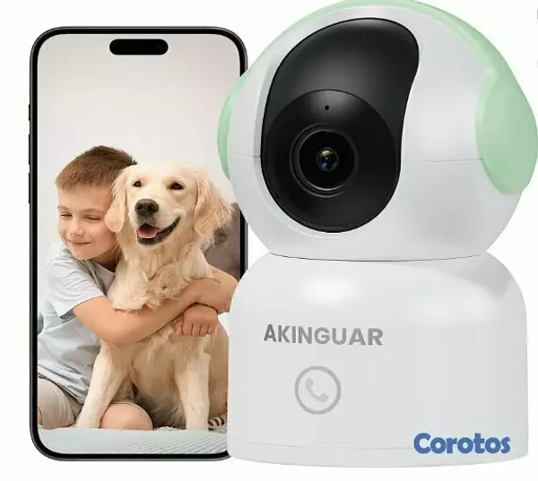 camaras y audio - AKINGUAR Cámara de Seguridad Interior 2K (3MP) con 2