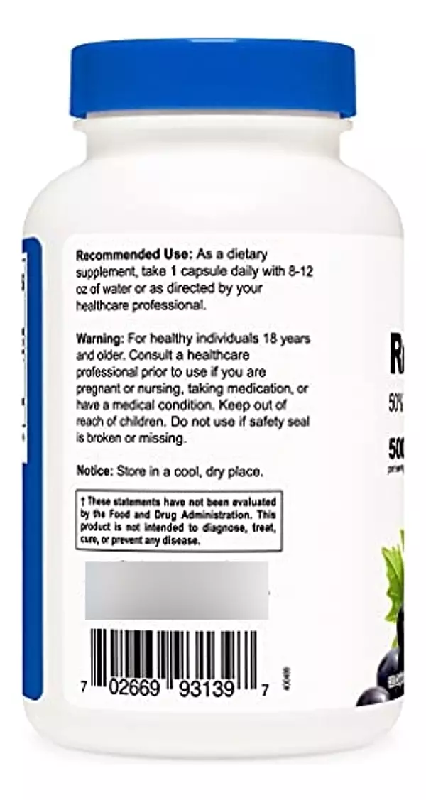 Salud y Equipamiento Médico - Resveratrol 0.017 Onzas; 120 Capsulas 5