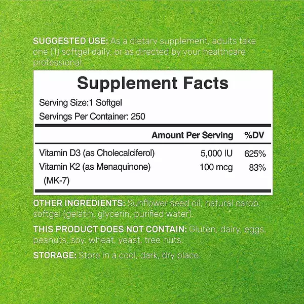 Salud y Equipamiento Médico - Vitamina D3 Con K2 250caps Deal 3