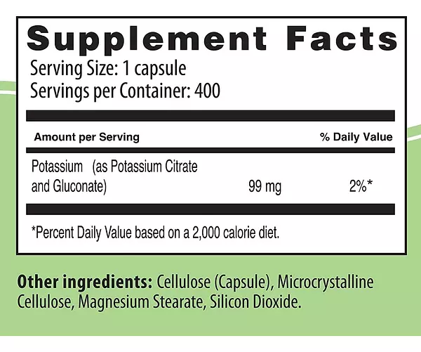 Salud y Equipamiento Médico - Potasio 400 Cap 99 Mg Relaxslim 2