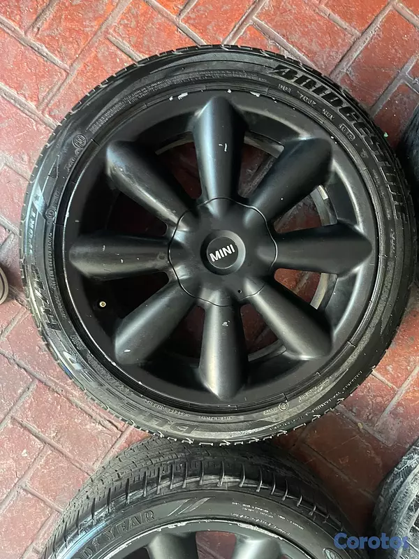 repuestos - Juego de Aros con gomas de mini cooper 2011 negros 5x120 número 18 2